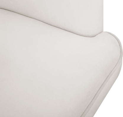 Lucia Cream Velvet Accent Chair Cream