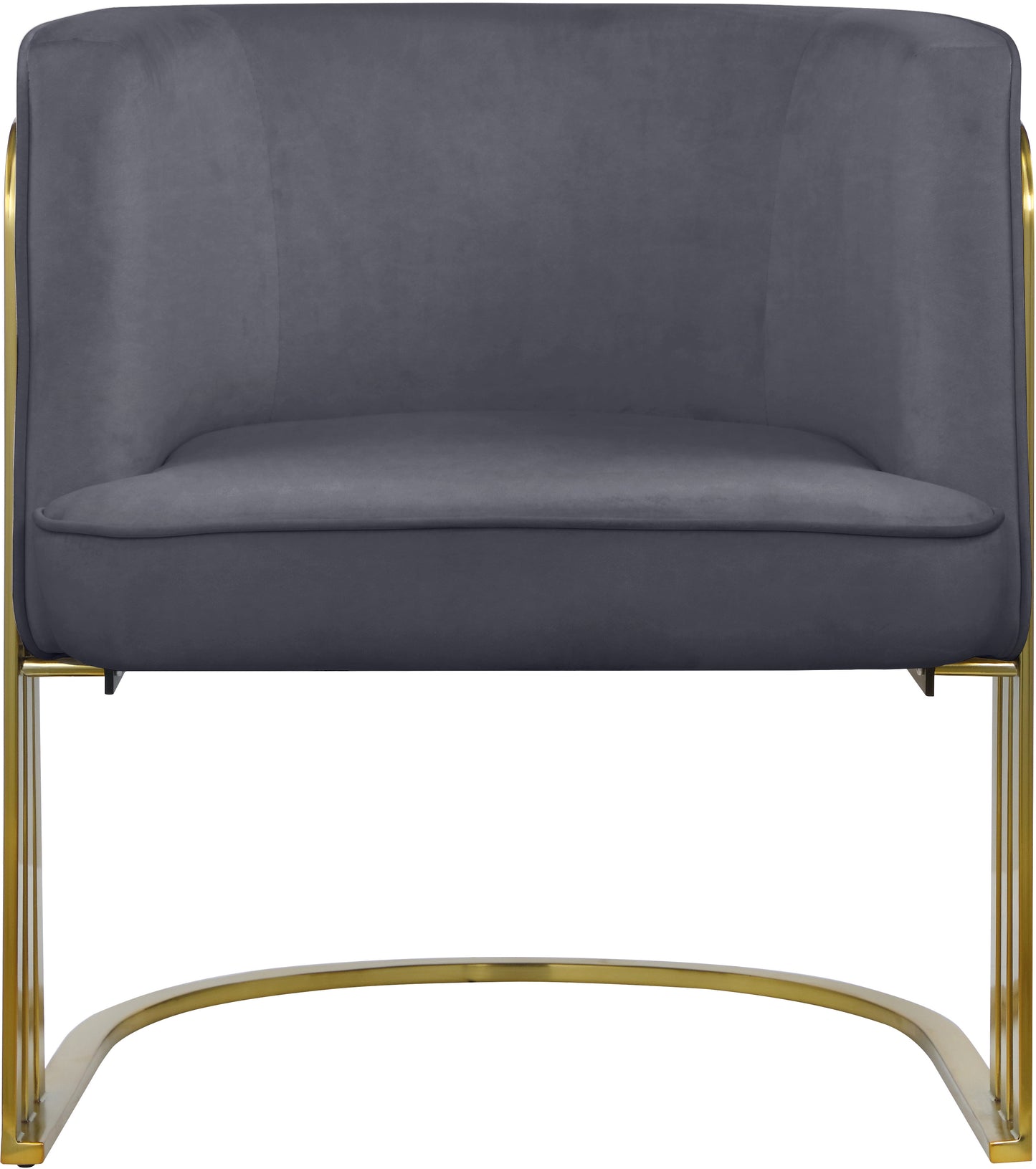 lucia grey velvet accent chair grey