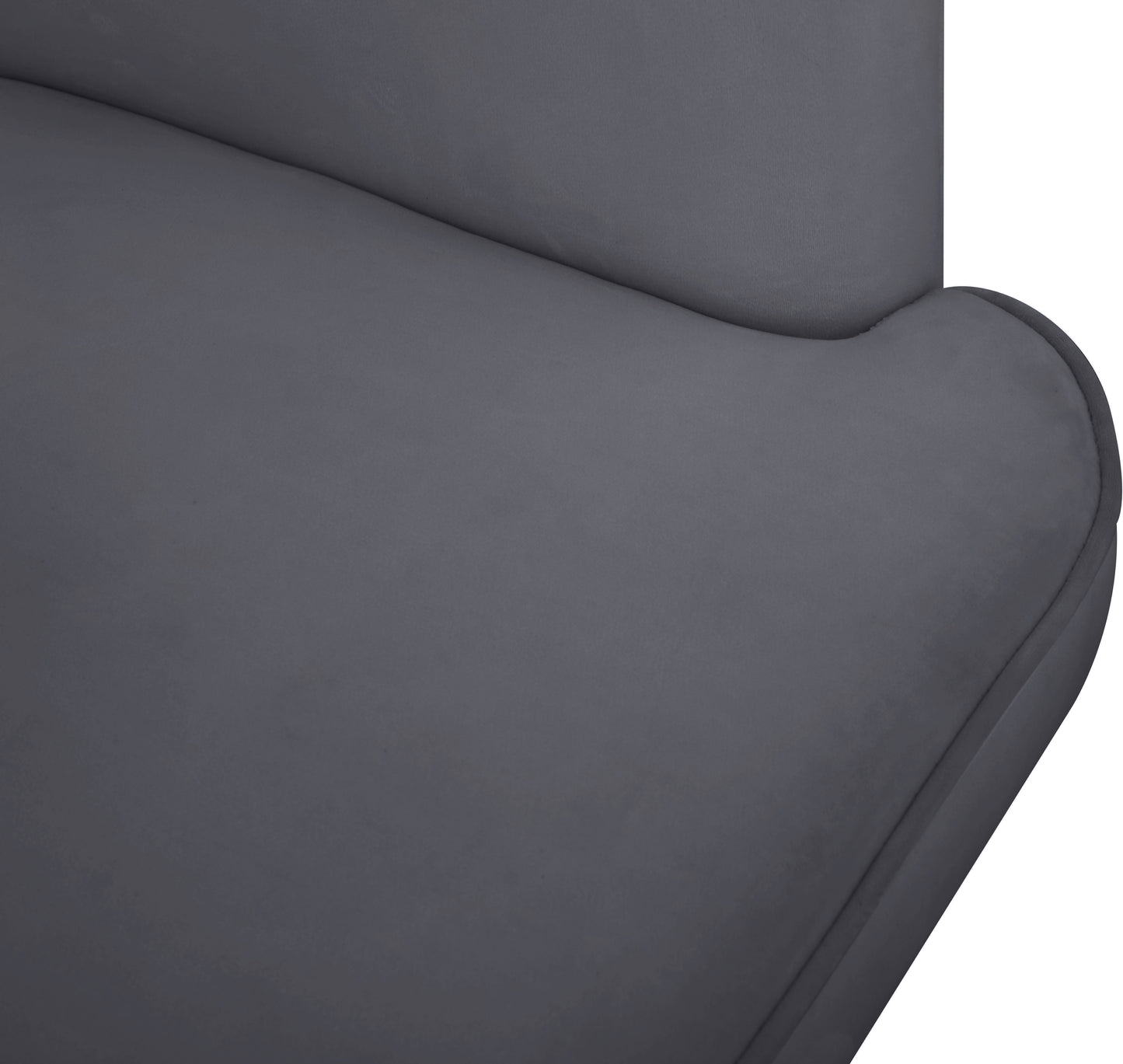 lucia grey velvet accent chair grey