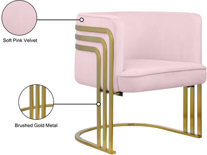 Lucia Pink Velvet Accent Chair Pink