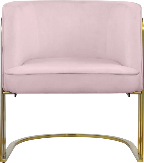 Lucia Pink Velvet Accent Chair Pink