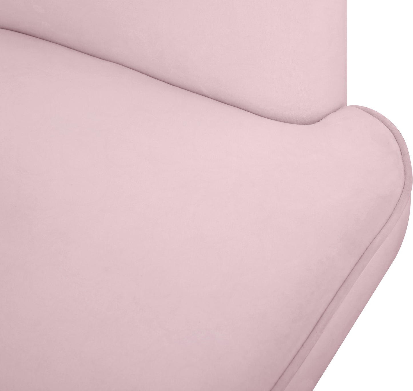 lucia pink velvet accent chair pink