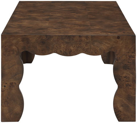 Selene Brown Burl Veneer Coffee Table, 1 Piece