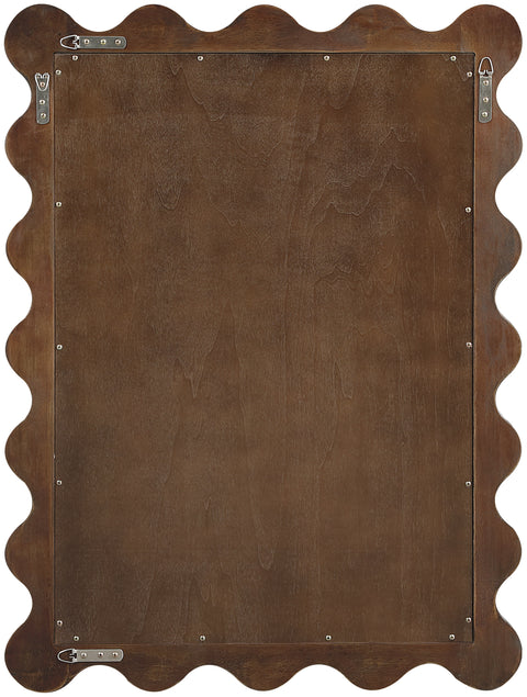 Selene 29" Brown Burl Veneer Frame Mirror, 1 Piece