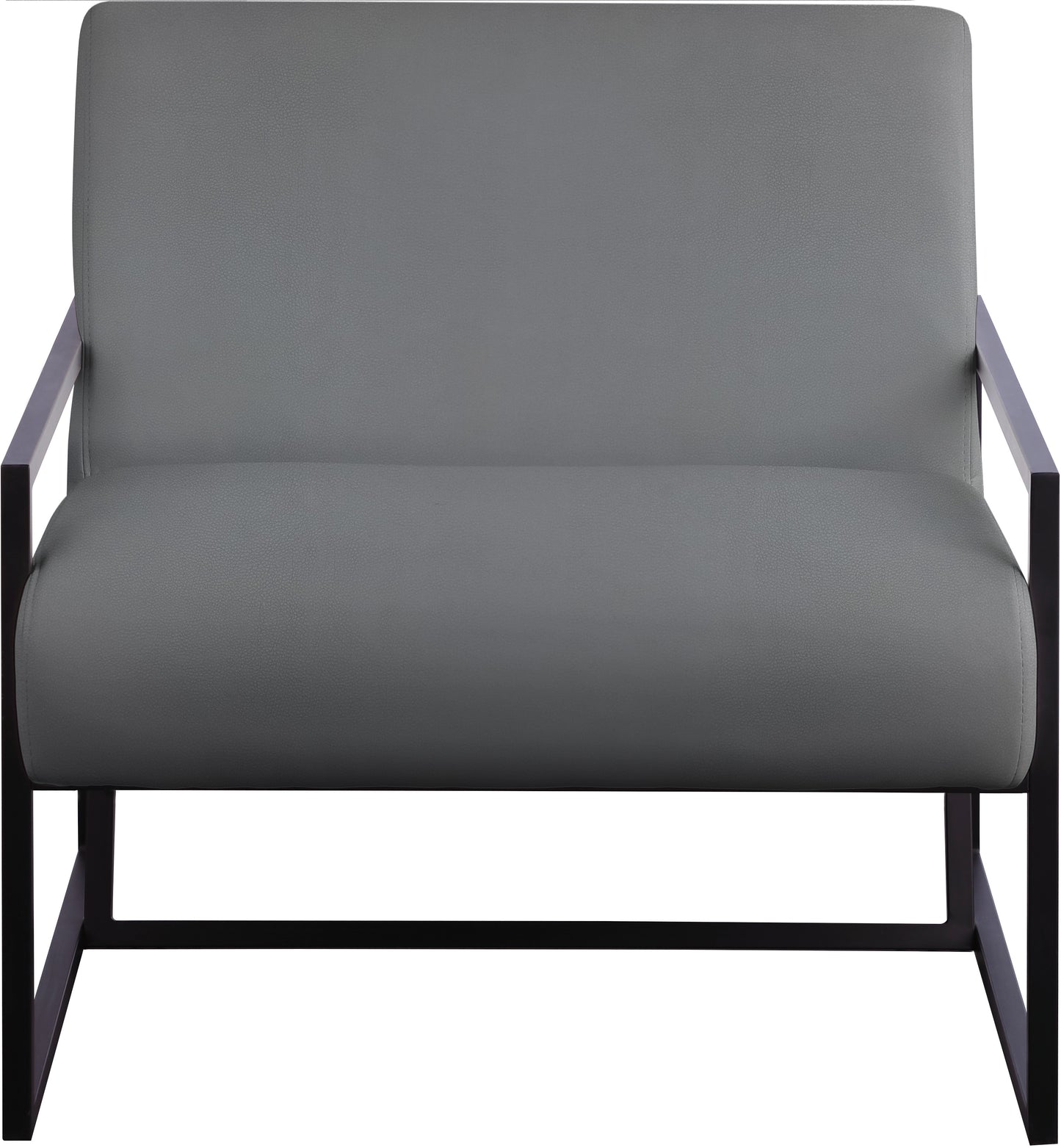 gwen grey faux leather accent chair grey