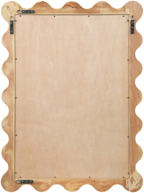 Selene 29" Natural Burl Veneer Frame Mirror, 1 Piece
