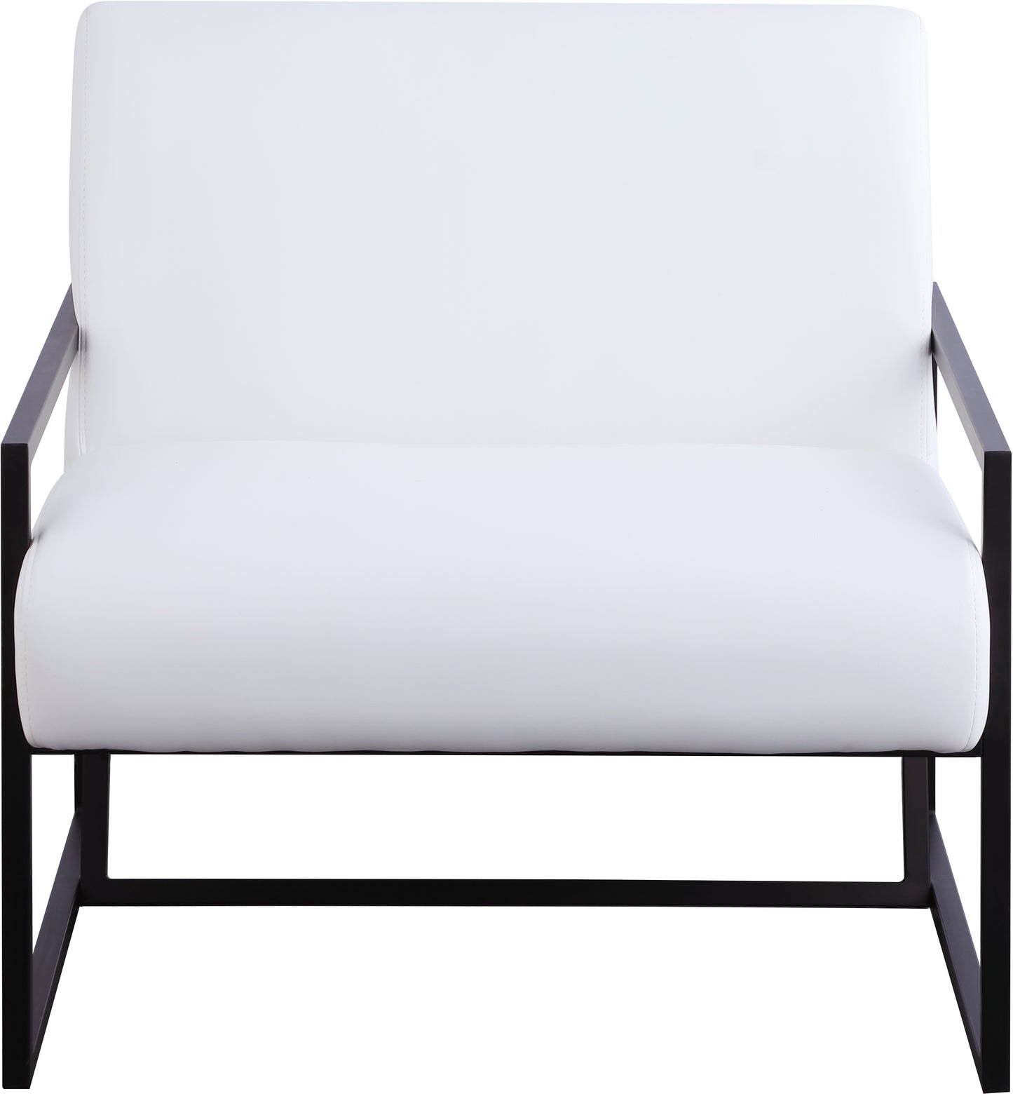 gwen white faux leather accent chair white