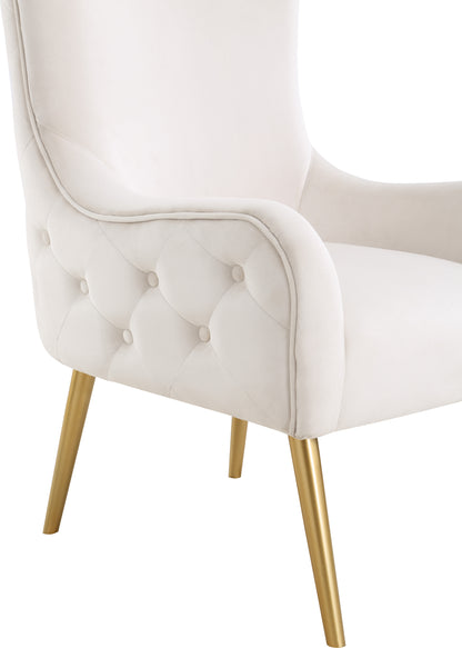 Michelle Cream Velvet Accent Chair Cream