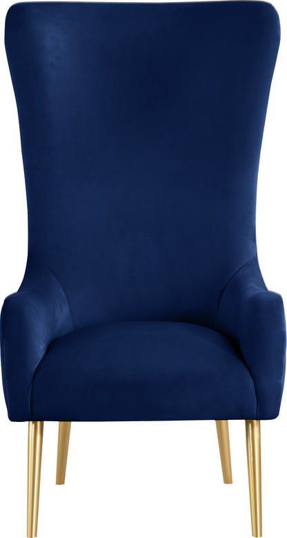 Michelle Navy Velvet Accent Chair Navy