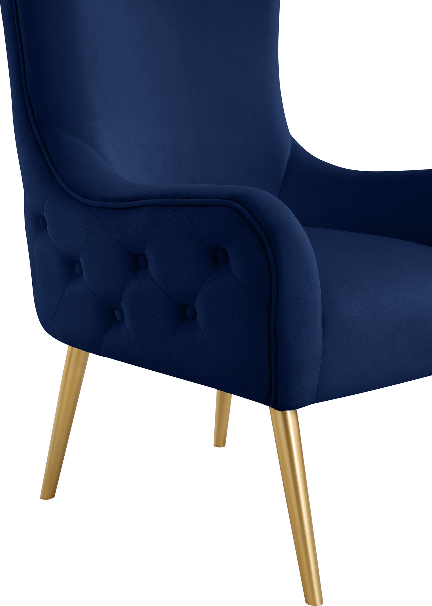 michelle navy velvet accent chair navy