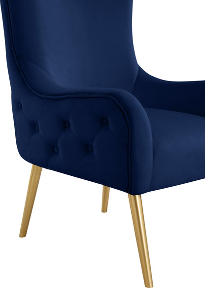 Michelle Navy Velvet Accent Chair Navy