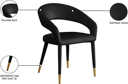 Relax Black Velvet Dining Chair C