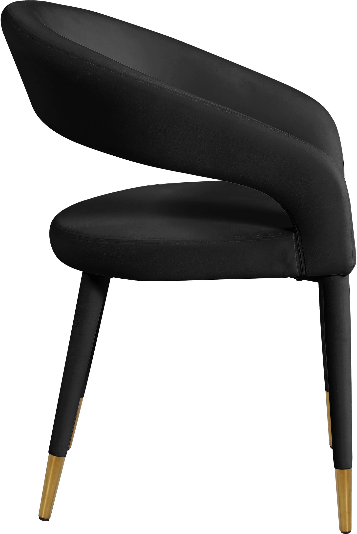 relax black velvet dining chair c