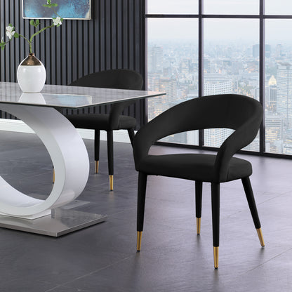 Relax Black Velvet Dining Chair C