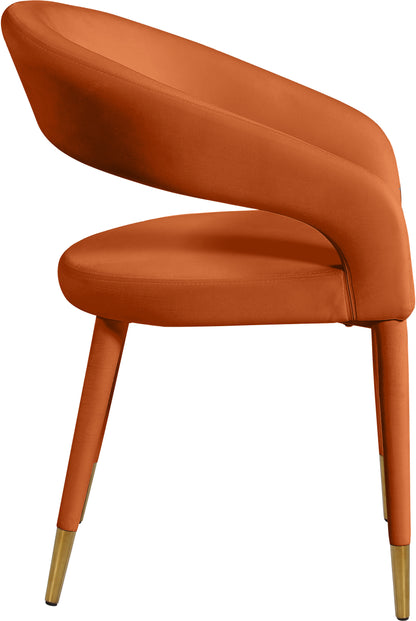 Relax Cognac Velvet Dining Chair C