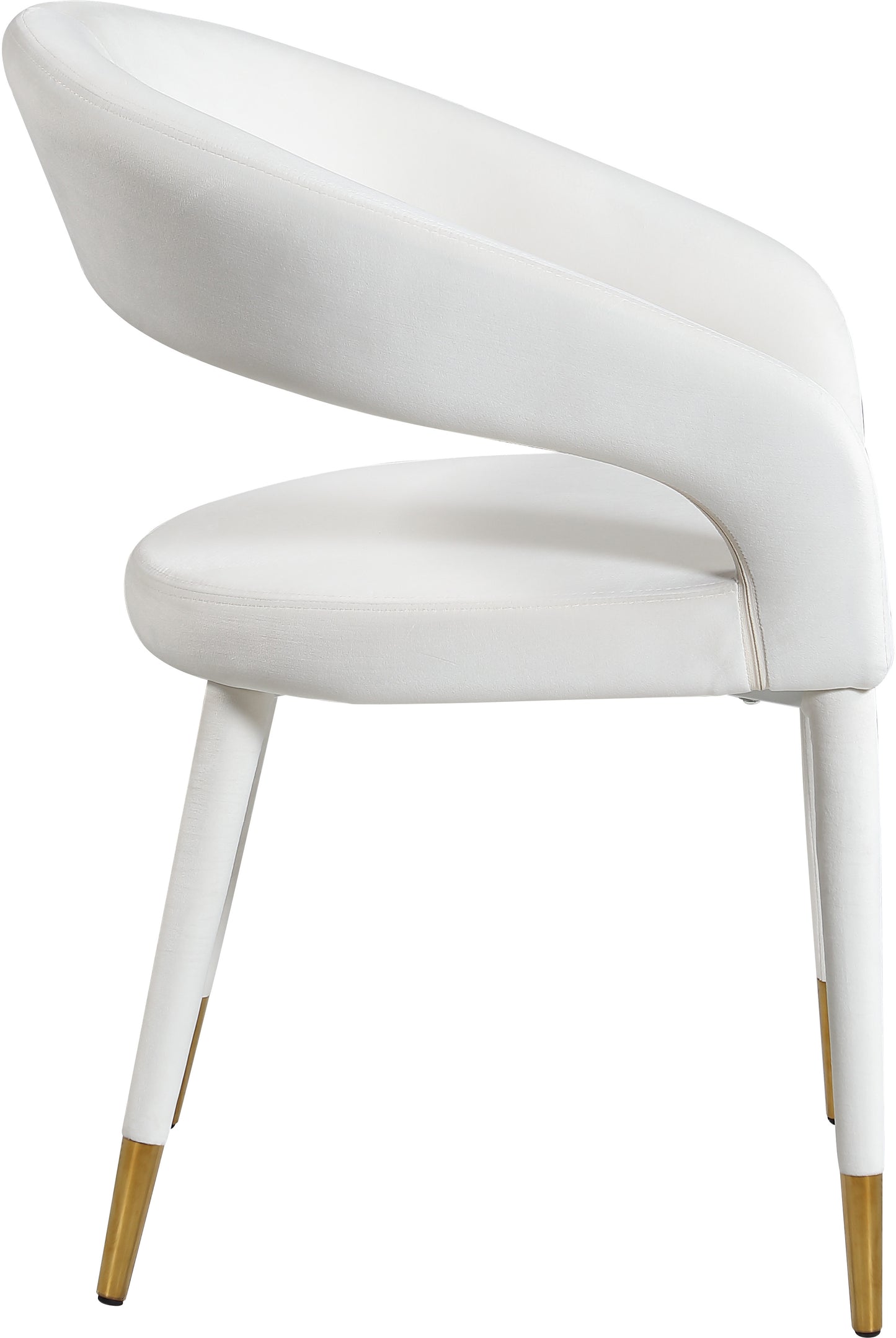 relax cream velvet dining chair c