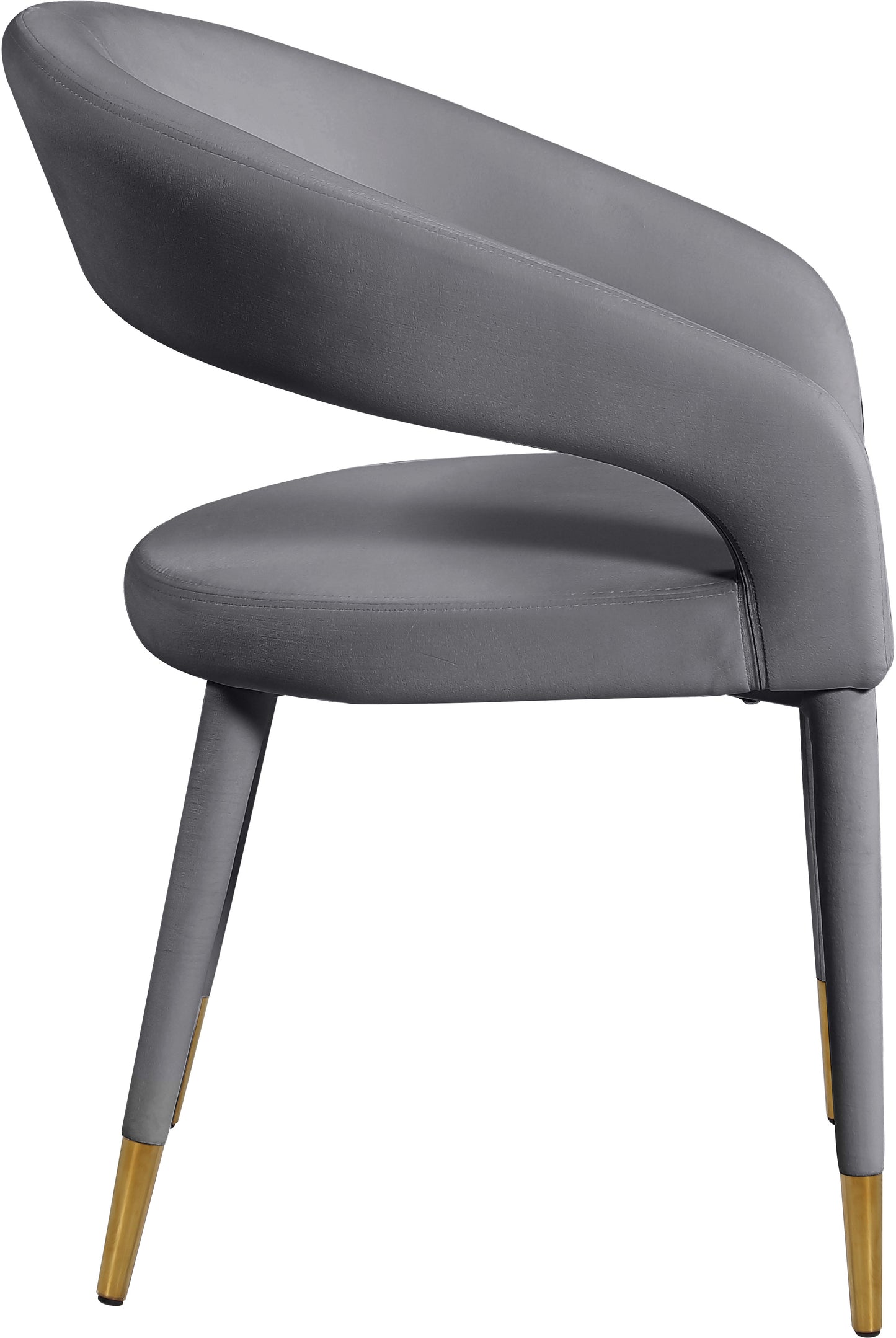 relax grey velvet dining chair c