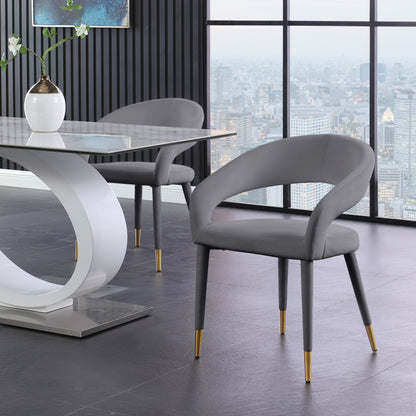 Relax Grey Velvet Dining Chair C