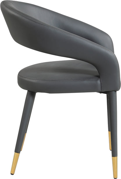 Relax Grey Faux Leather Dining Chair C