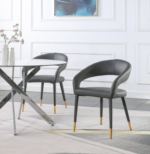 Relax Grey Faux Leather Dining Chair C