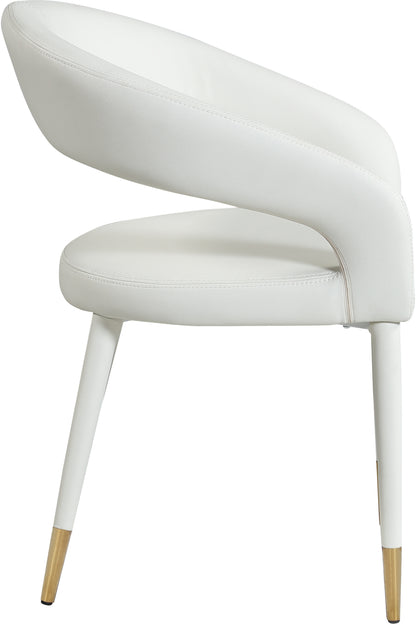 Relax White Faux Leather Dining Chair C