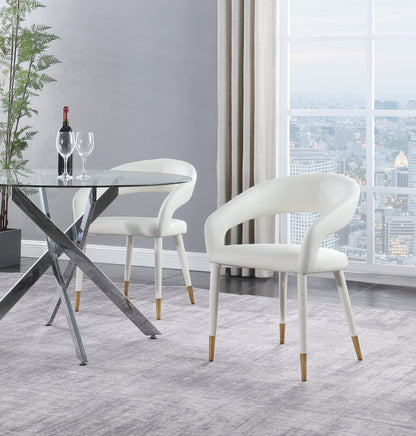 Relax White Faux Leather Dining Chair C