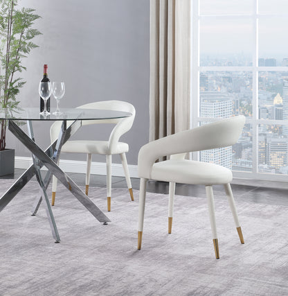 Relax White Faux Leather Dining Chair C