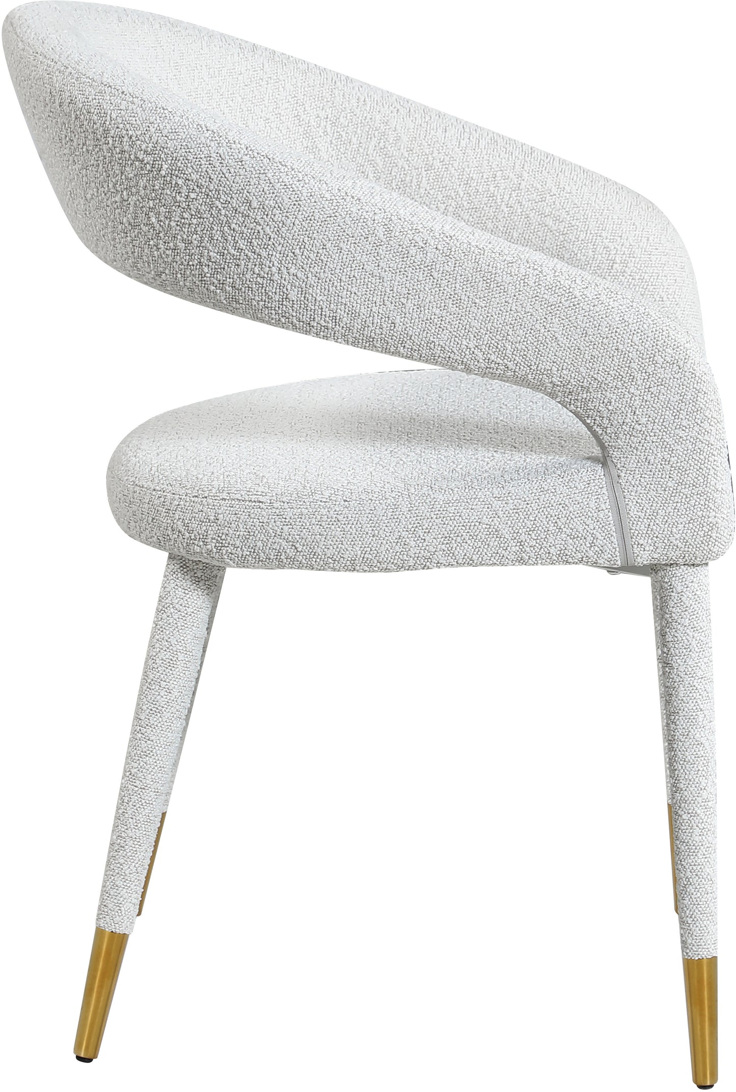 relax cream boucle fabric dining chair c