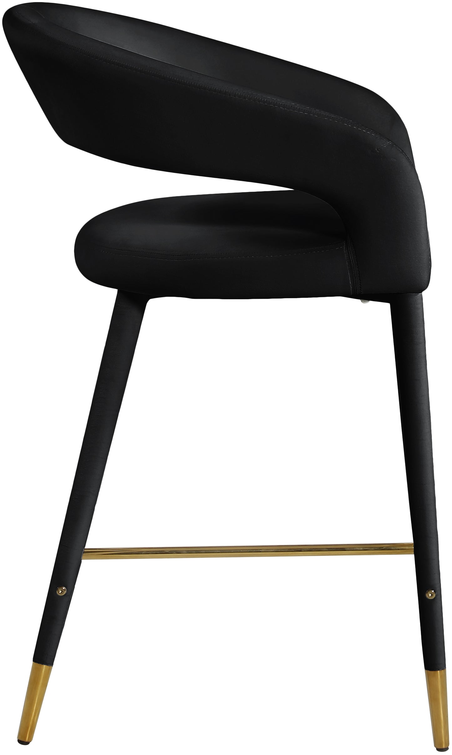 relax black velvet stool c