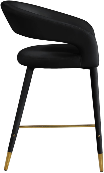 Relax Black Velvet Stool C