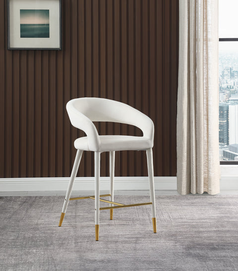 Relax Cream Velvet Stool C