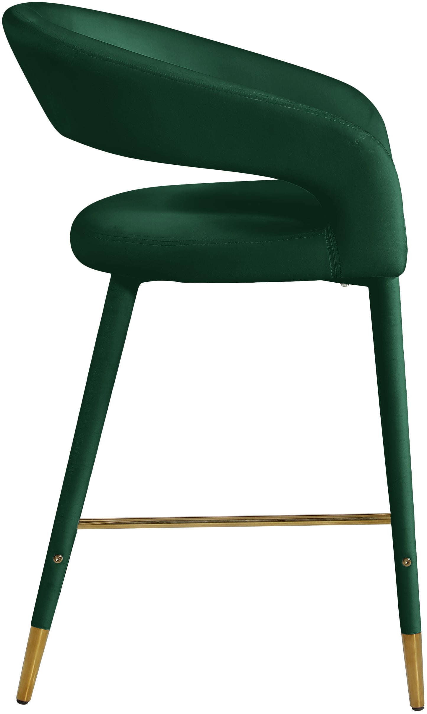 relax green velvet stool c