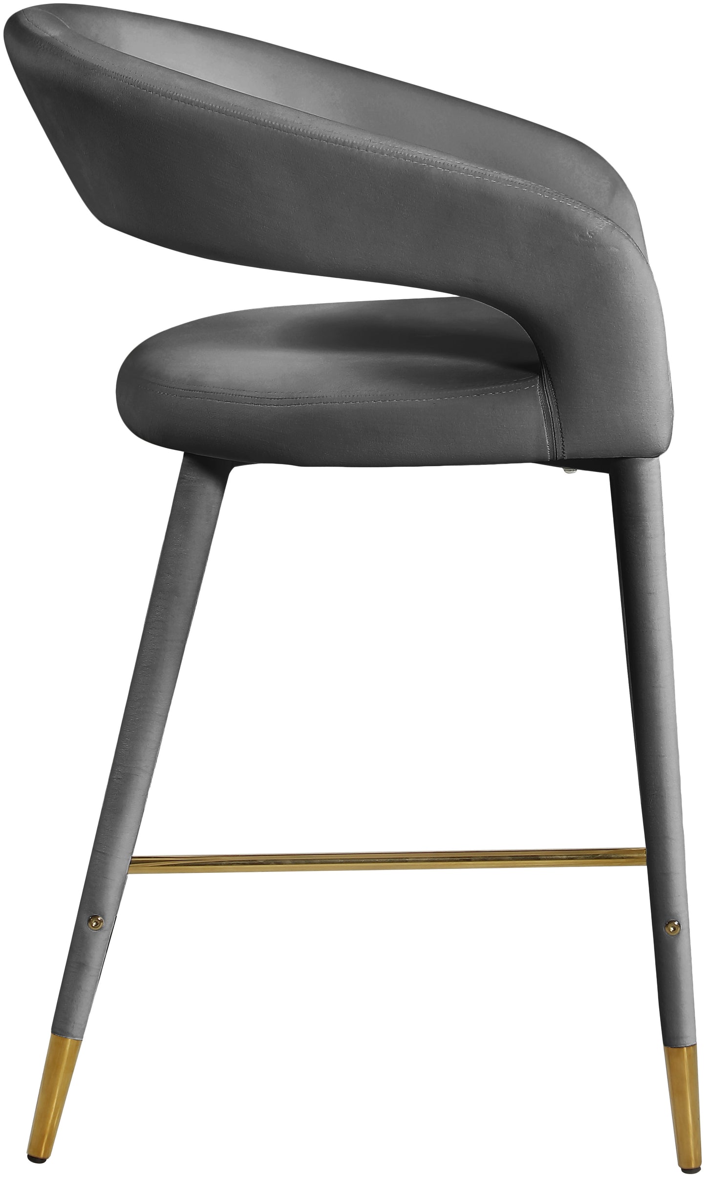 relax grey velvet stool c