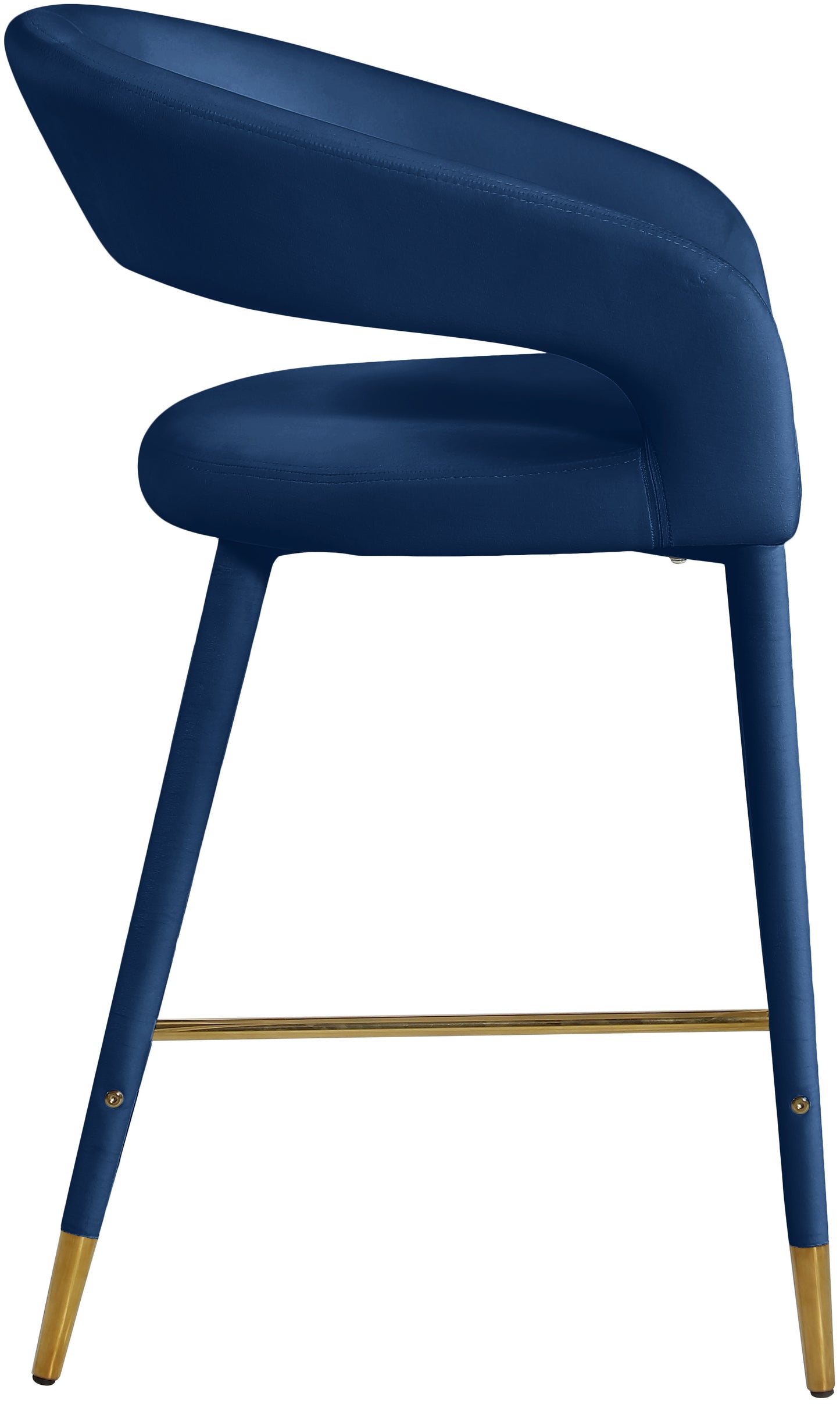 relax navy velvet stool c