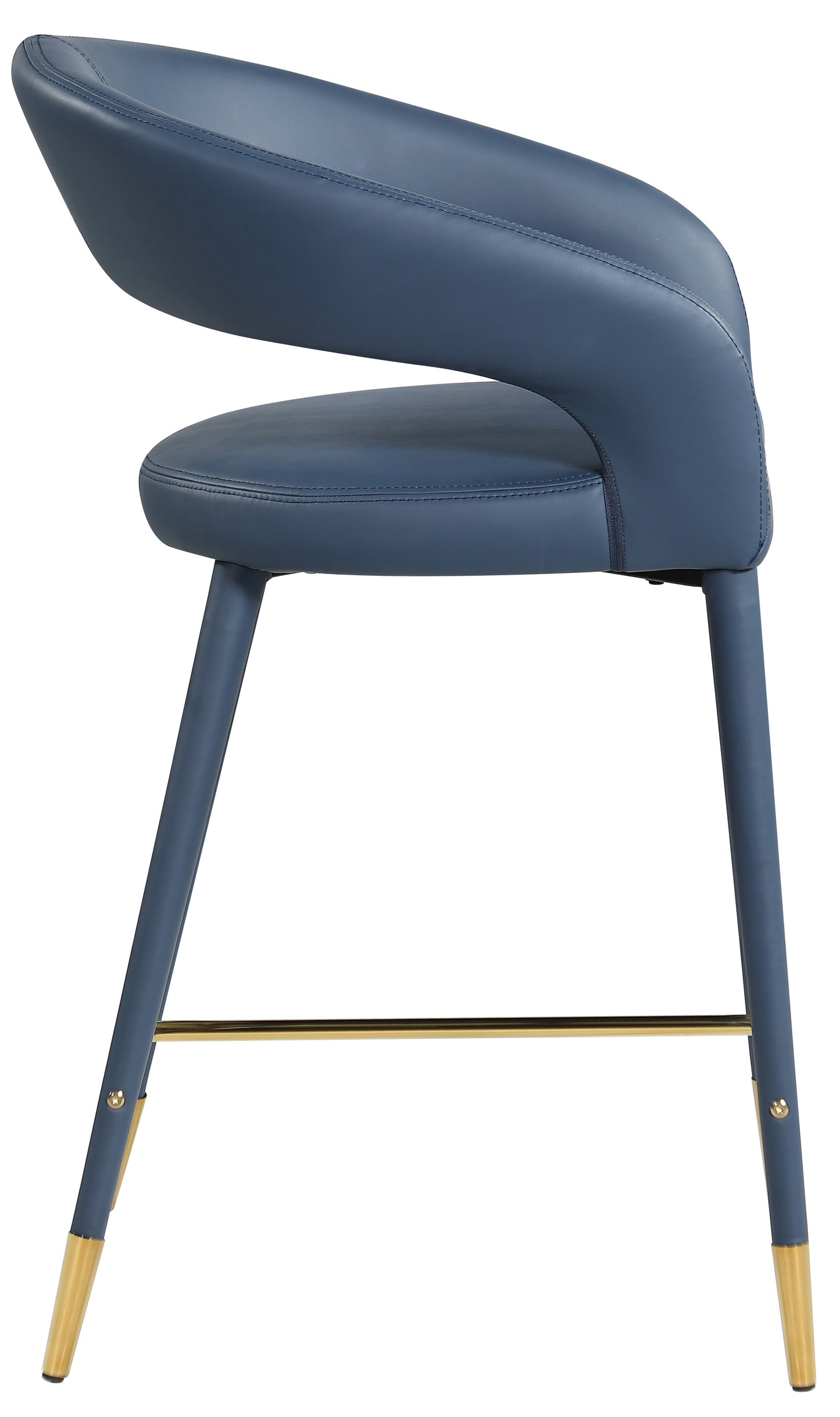 relax navy faux leather stool c