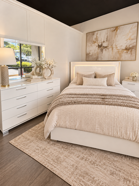 Tella 4 Pc Queen LED Bedroom Set – Showroom Clearance