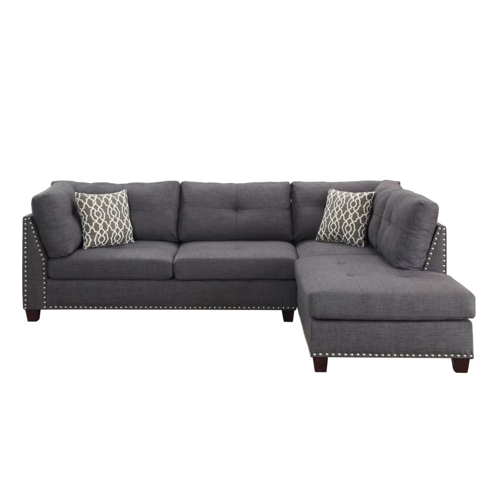 SECTIONAL SOFA & OTTOMAN W/2 PILLOWS