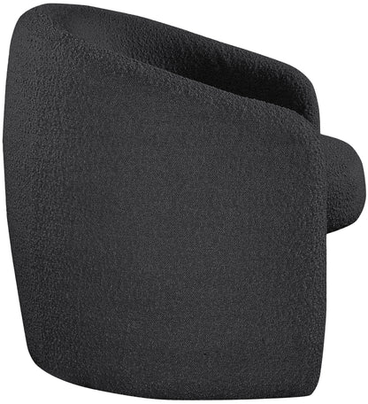 Jacob Black Boucle Fabric Accent Chair Black