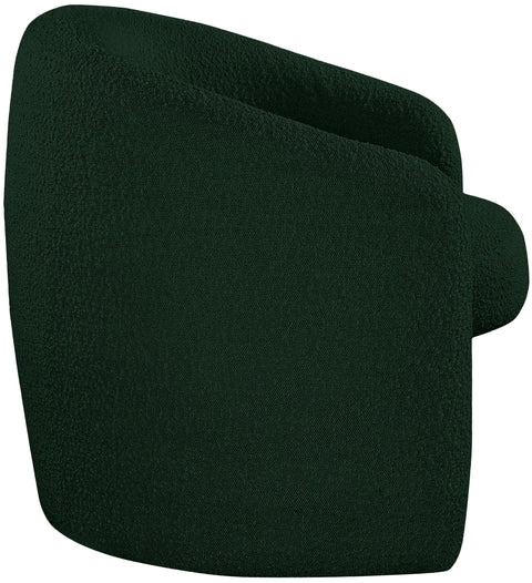 Jacob Green Boucle Fabric Accent Chair Green
