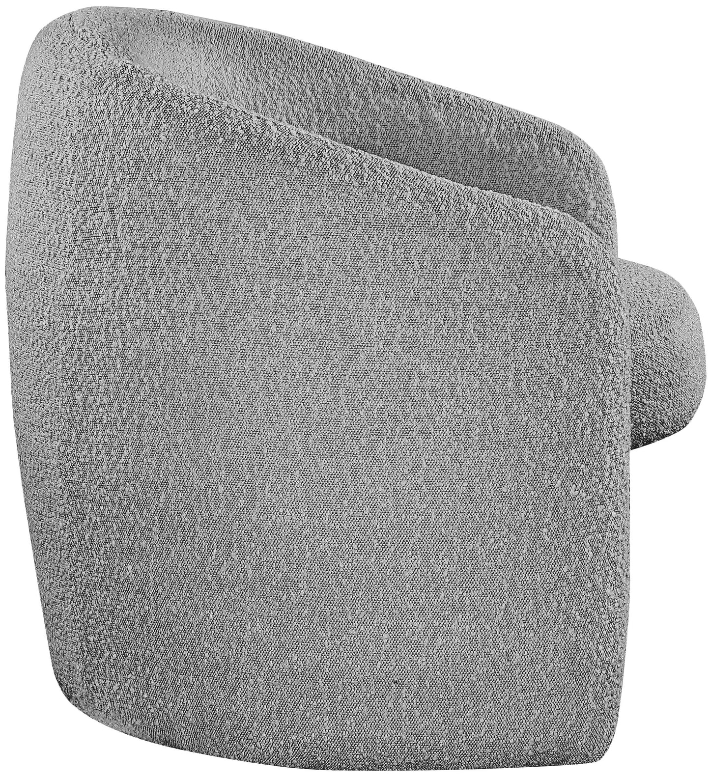 jacob grey boucle fabric accent chair grey