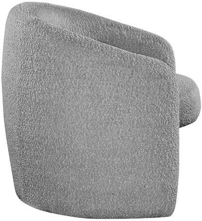 Jacob Grey Boucle Fabric Accent Chair Grey