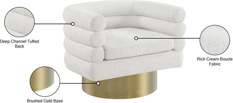 Kipton Cream Boucle Fabric Accent Chair Cream