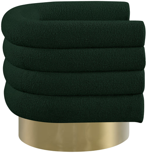 Kipton Green Boucle Fabric Accent Chair Green