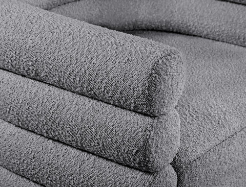 Kipton Grey Boucle Fabric Accent Chair Grey