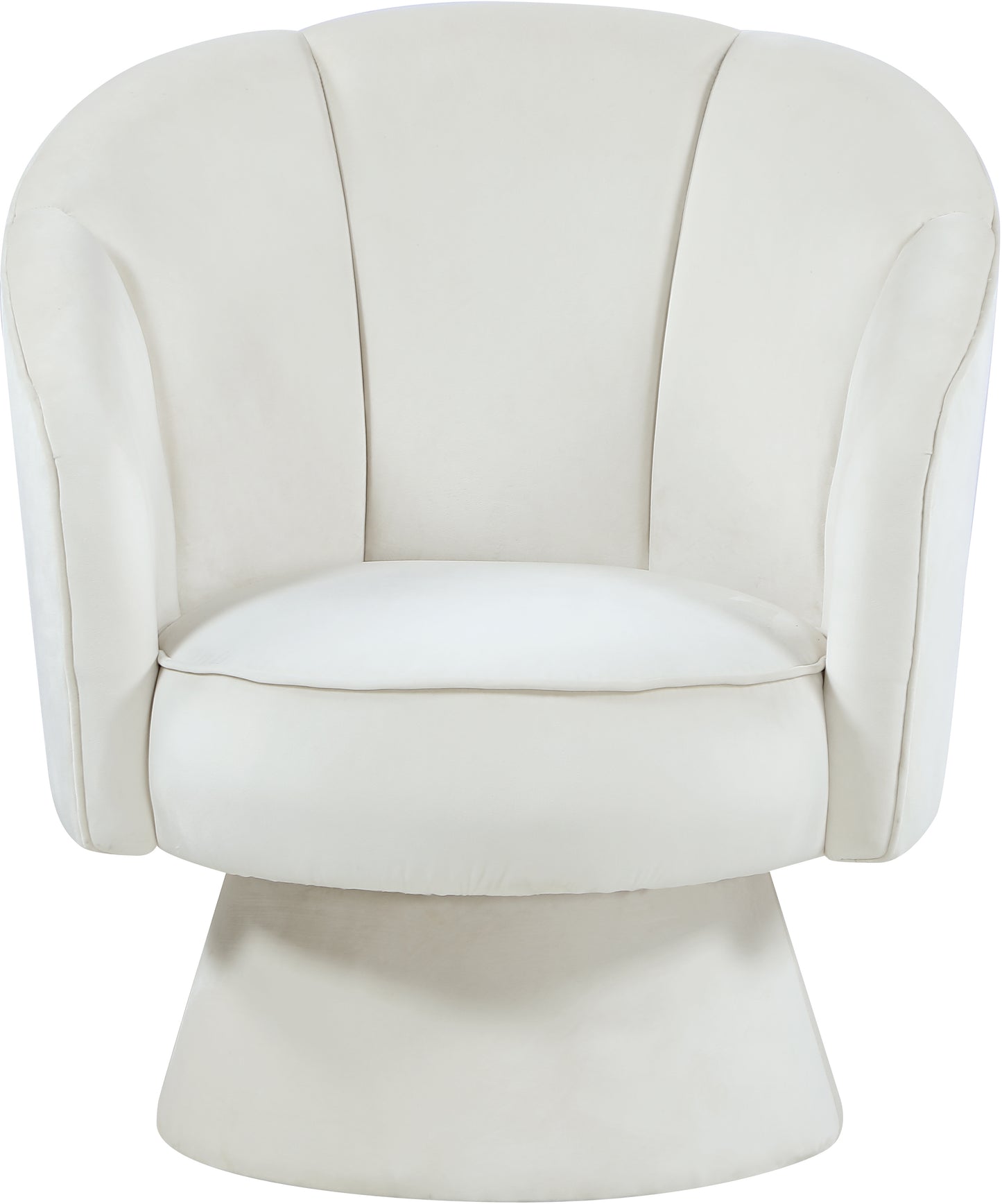 melody cream velvet accent chair c