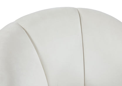 Melody Cream Velvet Accent Chair C