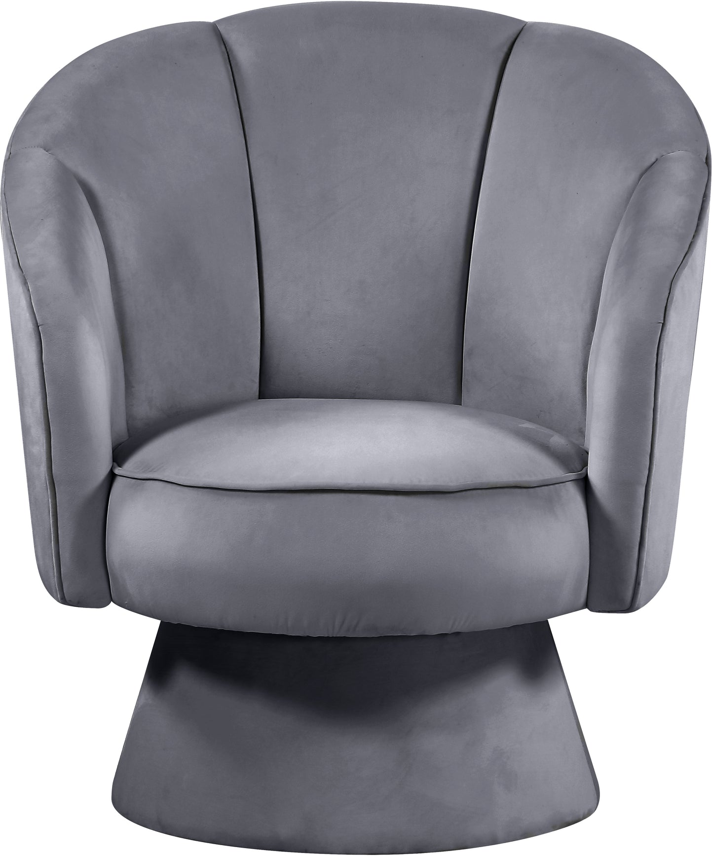 melody grey velvet accent chair c