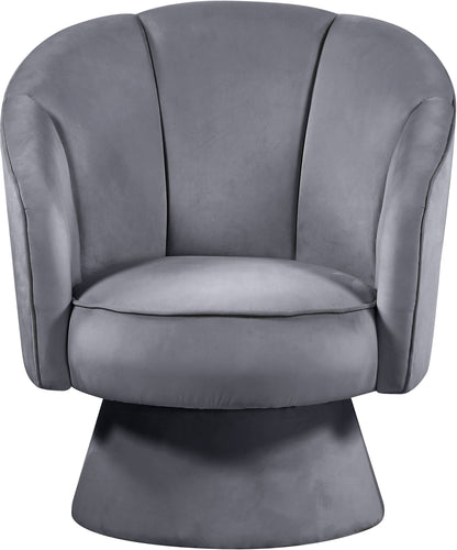 Melody Grey Velvet Accent Chair C