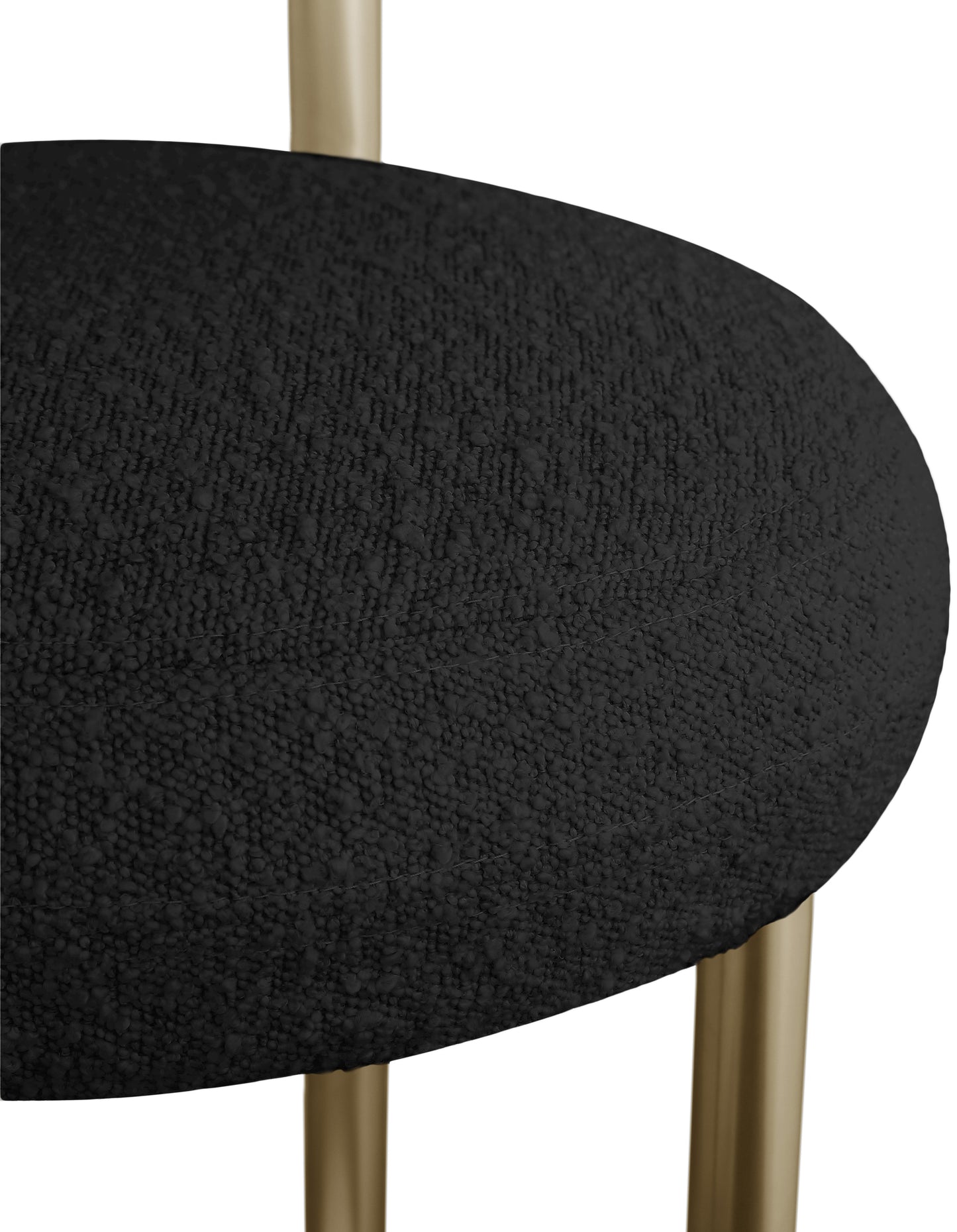 poppy black boucle fabric stool c