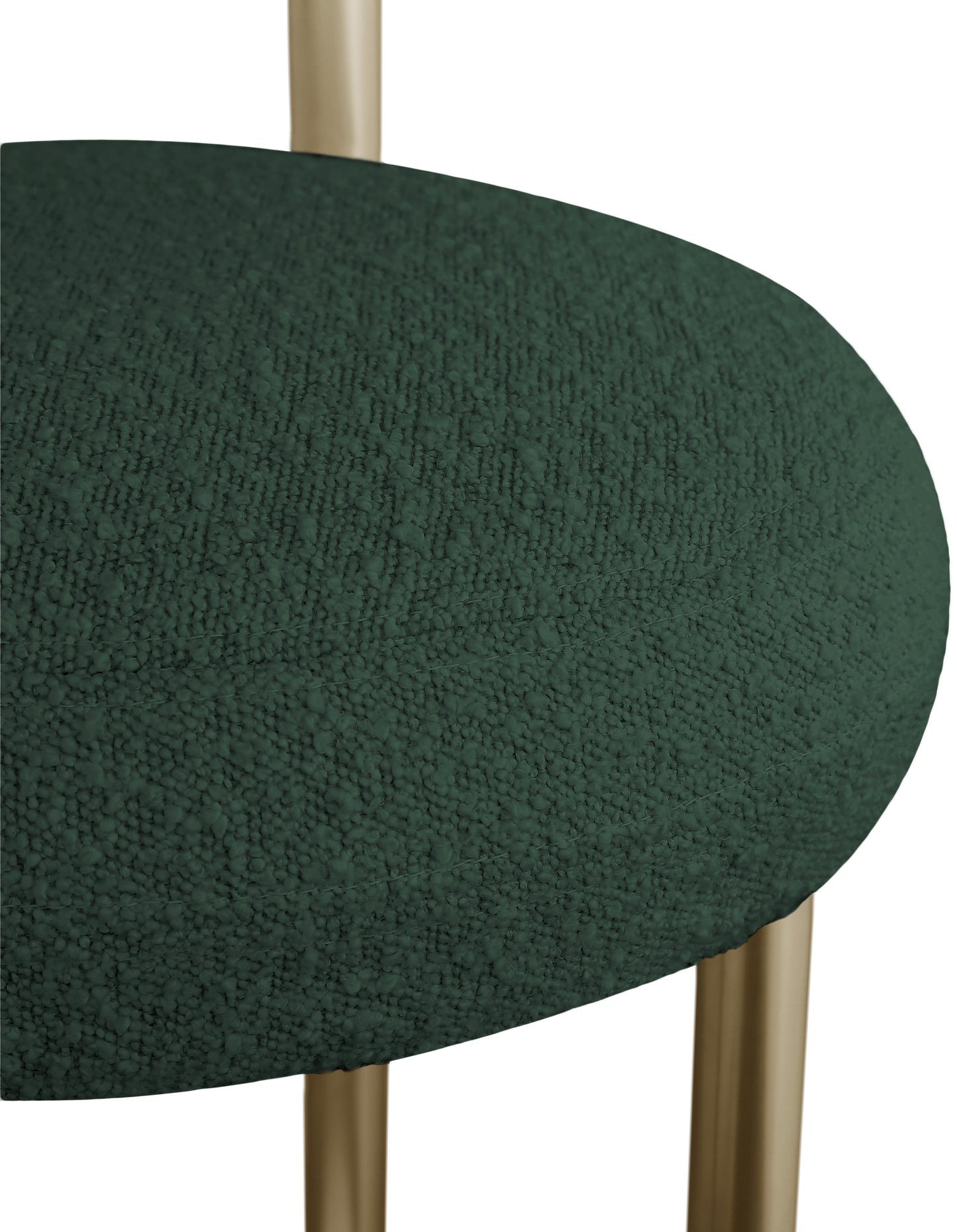 poppy green boucle fabric stool c